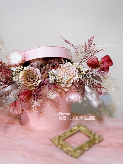 韓式 乾燥花體驗課2-花帽盒3