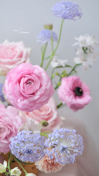 鮮花花籃-英國TQUK融合式鮮花證照體驗課2