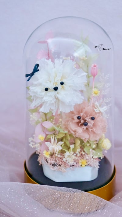 不凋花狗狗玻璃鐘罩｜Always By Your Side 系列4