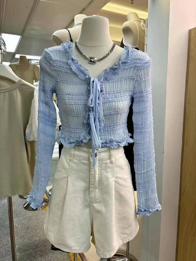 絕美重工花邊罩衫6