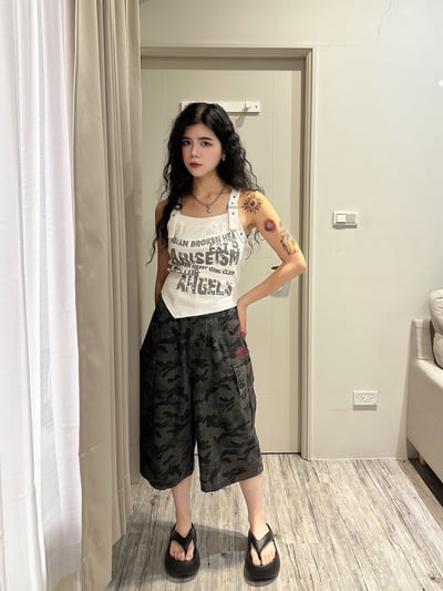 字母寬帶設計款背心5