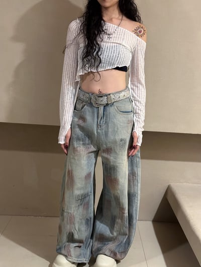 閃閃動人Y2K水鑽皮帶1