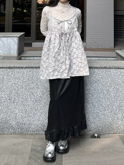 泡泡立體小花綁帶背心7