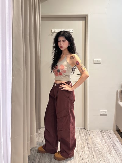 超顯瘦大口袋工裝褲4