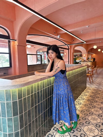 正韓 渡假首選絕美花花細肩長裙4