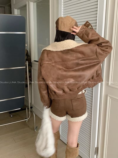 冬日麂皮雪寶短褲4