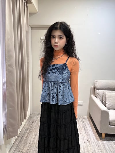 絲絨光澤感吊帶7