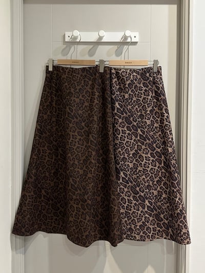 狂野豹紋麂皮A字裙6