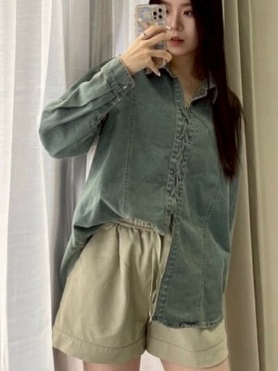 親膚牛仔軟料襯衫3