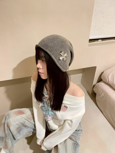 龐克十字小臉堆堆冷帽1