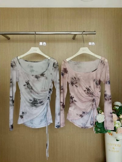 水墨暈染親膚長袖上衣6