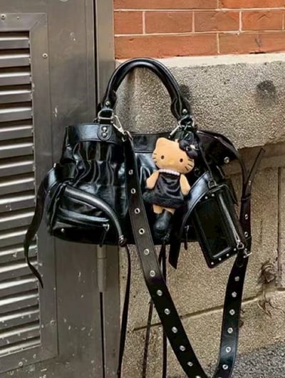 兩用金屬皮革機車包9