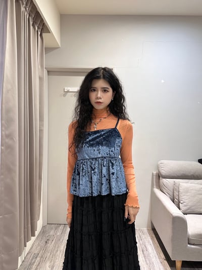 絲絨光澤感吊帶1