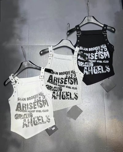 字母寬帶設計款背心6