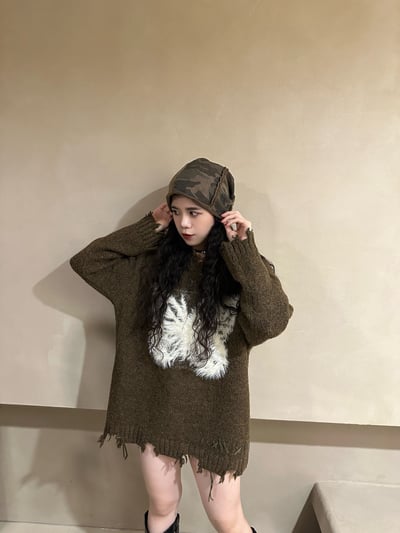 復古美拉德迷彩堆堆帽6