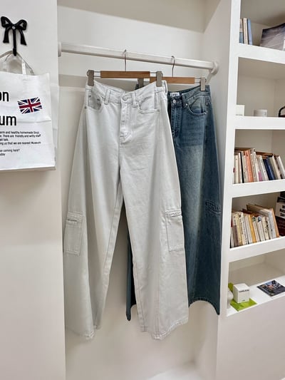 百搭寬鬆直筒牛仔褲14