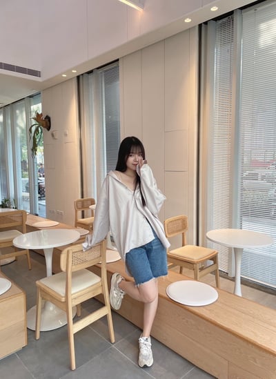 正韓 高級感緞面光澤襯衫7