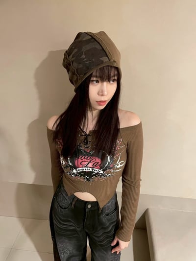 復古美拉德迷彩堆堆帽4