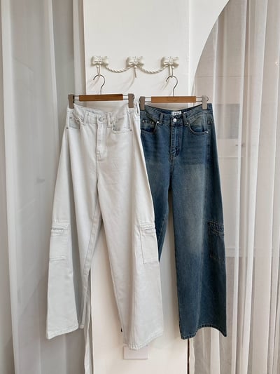 百搭寬鬆直筒牛仔褲13