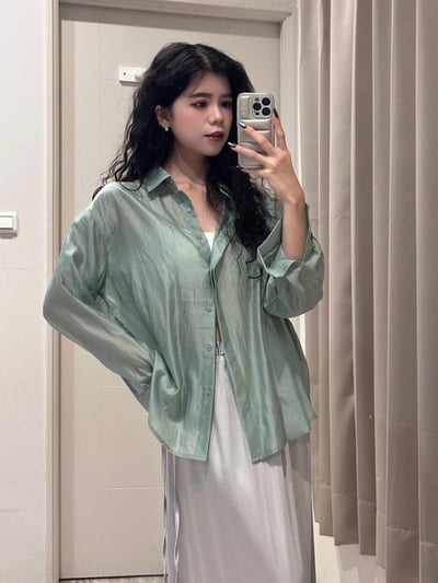 舒適光澤感天絲襯衫1