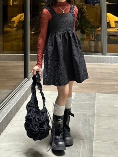 網狀花紋透膚打底衣6