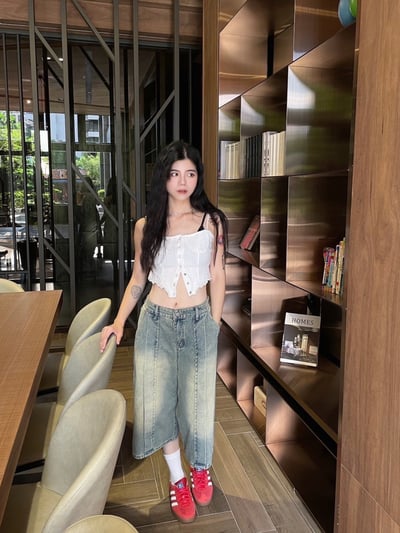 韓系兩件式滾邊蕾絲背心5