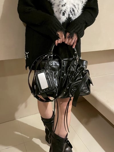 兩用金屬皮革機車包1