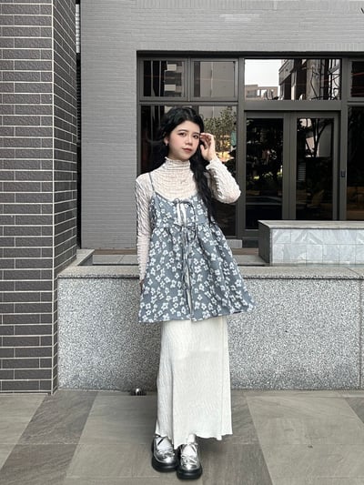 泡泡立體小花綁帶背心5