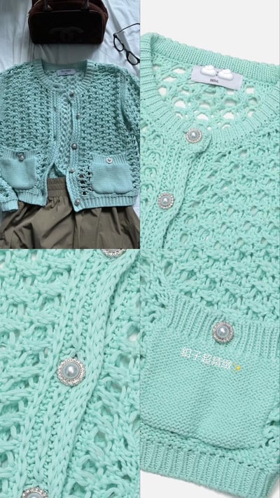 正韓 細節控精緻雙口袋針織外套5