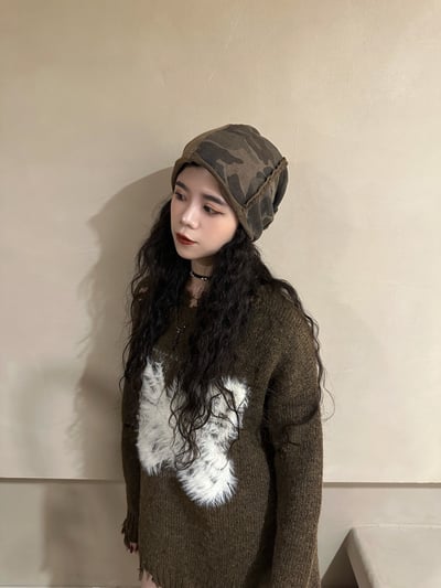 復古美拉德迷彩堆堆帽3