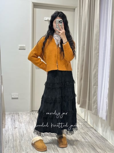 糖果罐子連帽針織外套1