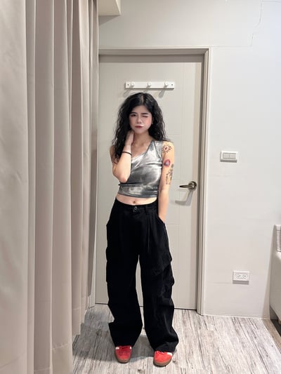 超顯瘦大口袋工裝褲7