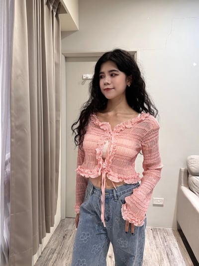 絕美重工花邊罩衫3