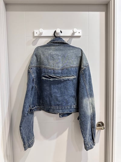 復古刷色刷破重磅牛仔外套9