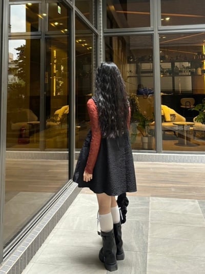 網狀花紋透膚打底衣4