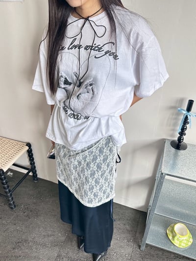 正韓 穿搭必備!唯美蕾絲半裙1