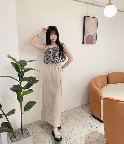 正韓 四季皆宜多綁法明線棉裙2