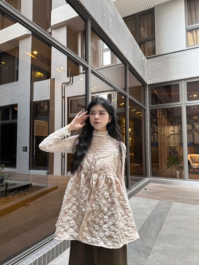 泡泡立體小花綁帶背心1