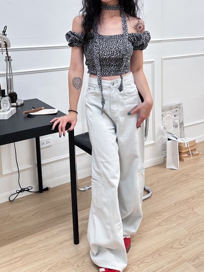 百搭寬鬆直筒牛仔褲2