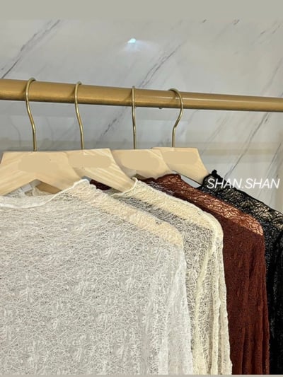 網狀花紋透膚打底衣2