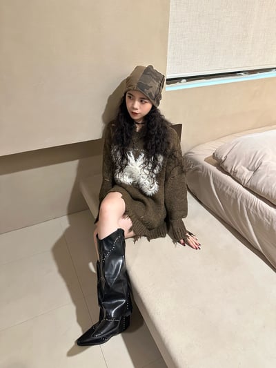 復古美拉德迷彩堆堆帽8