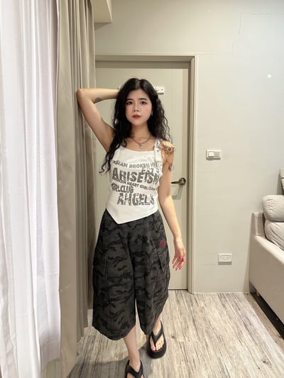 字母寬帶設計款背心2