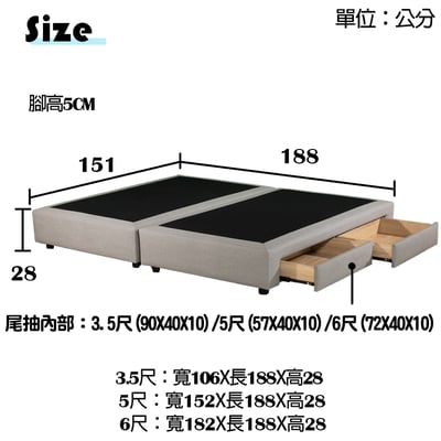 巧米貓抓皮兩抽床架(可客製化訂做)5