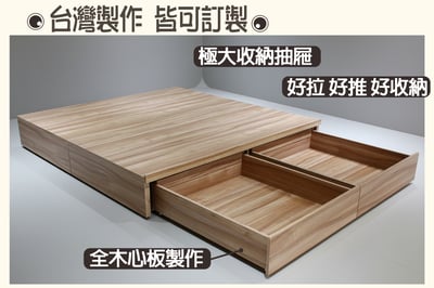 菈覓大尾抽收納式床底(可客製化訂做)3