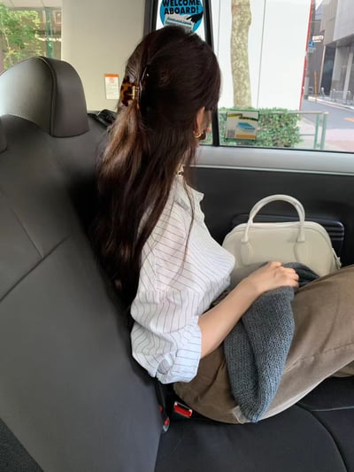 《ounce》落肩條紋襯衫8