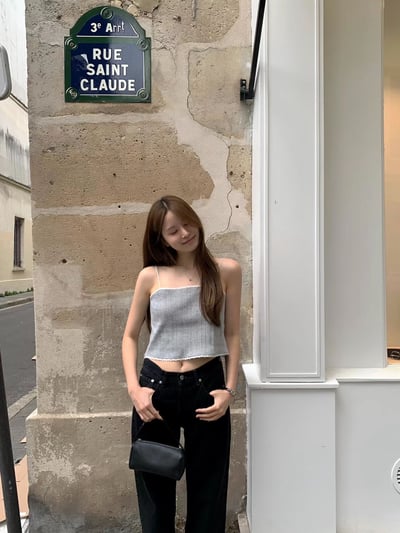 早鳥價開團中！《ounce》背後綁帶lace細肩帶直條紋背心7