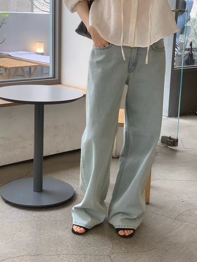 W7成團！《ounce》洗舊淺藍牛褲8