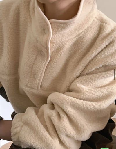 年後出貨！《平價韓貨》teddy jumper 翻領搖粒絨7