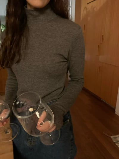 奶白最後一件！《可甜可鹽》liverpool天絲羊毛半高領打底衣20