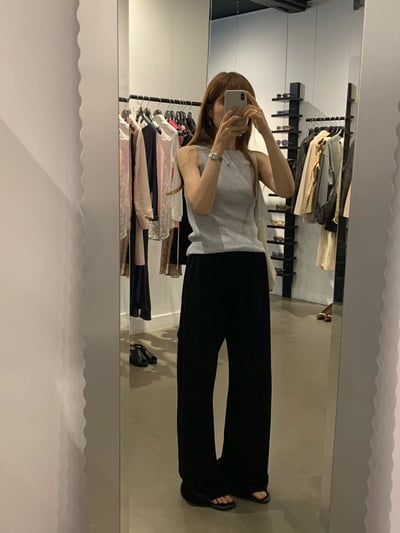 last 1早鳥價！《ounce》有口袋！腰鬆緊直筒休閒褲3